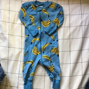 Banana zipper onesie
